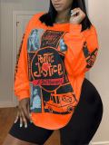 LW Plus Size O Neck Print Shorts Set
