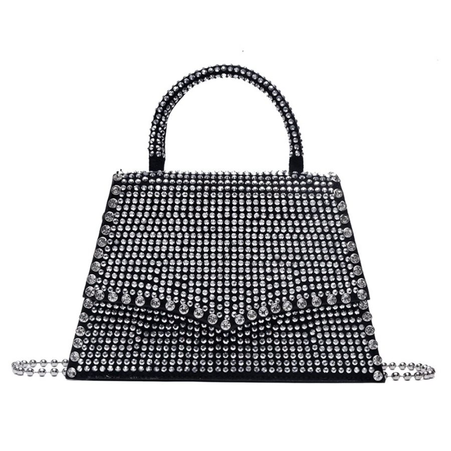 

lovely Chic Rhinestone Decorative Sliver Crossbody Bag, Silver