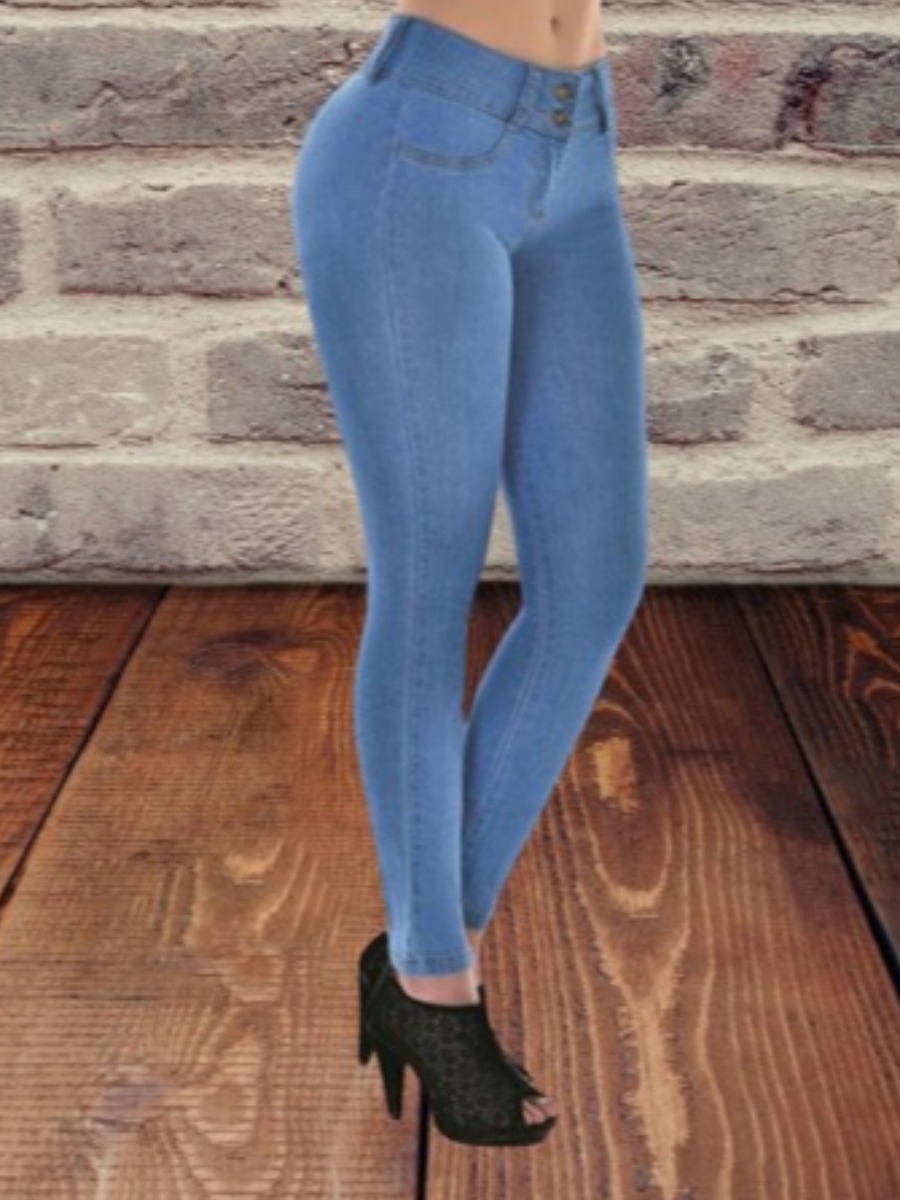 

lovely Trendy Skinny Baby Blue Jeans