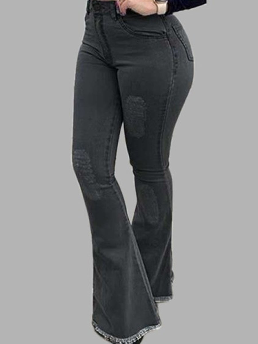 

lovely Trendy Flared Skinny Black Jeans