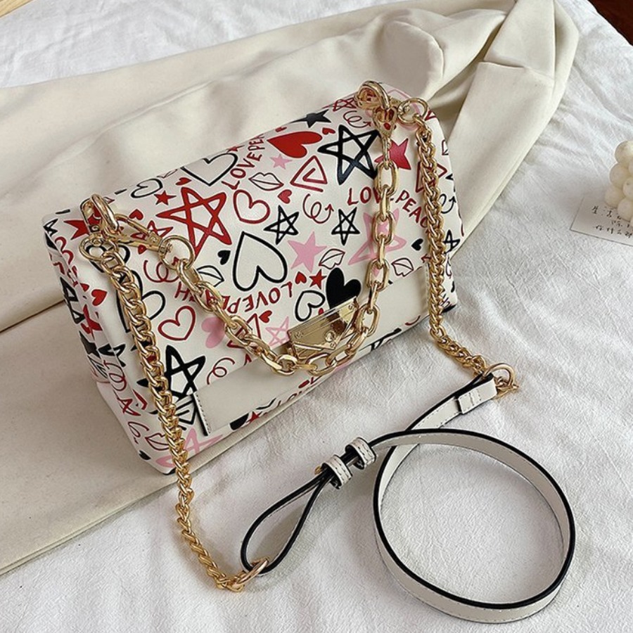 

lovely Stylish Letter Print White Crossbody Bag