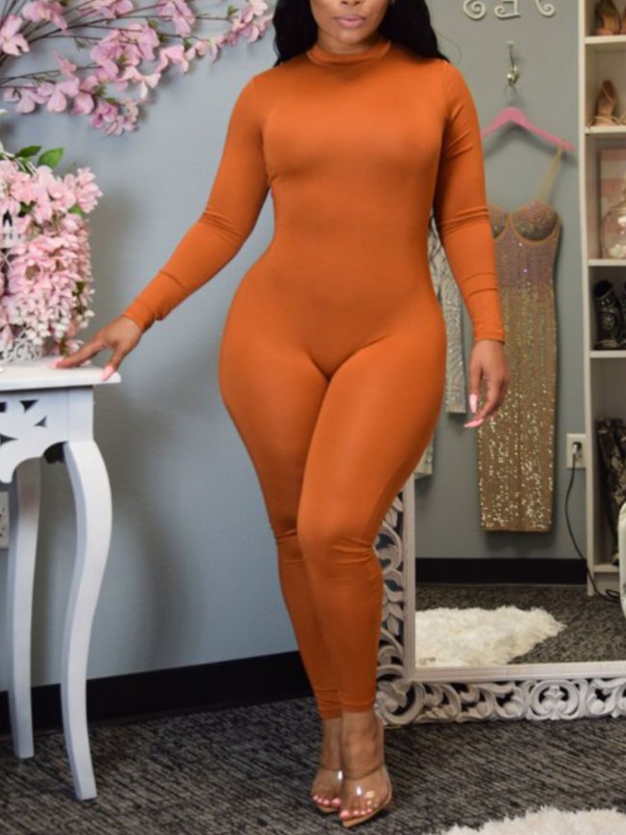 

lovely Leisure Basic Skinny Croci One-piece Jumpsuit