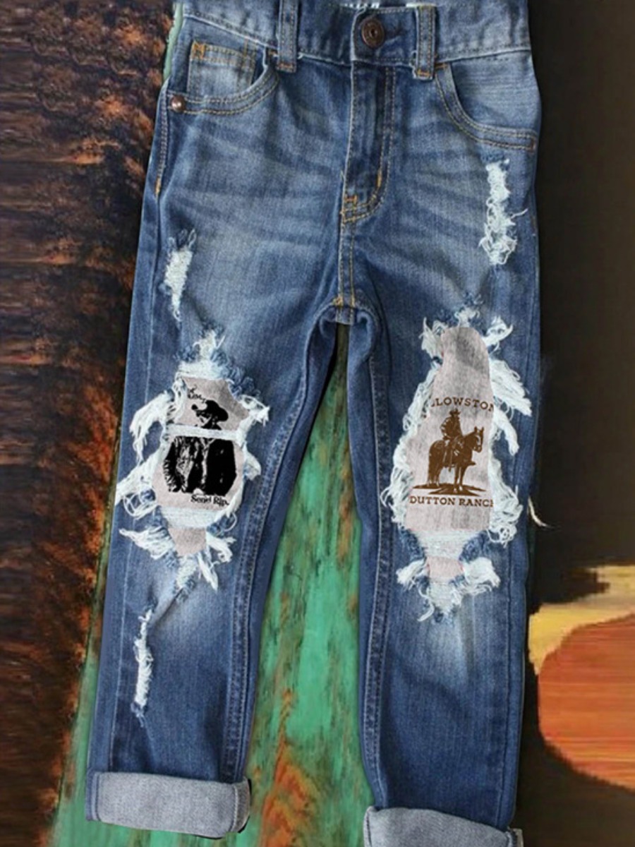 

lovely Stylish Broken Holes Deep Blue Plus Size Jeans