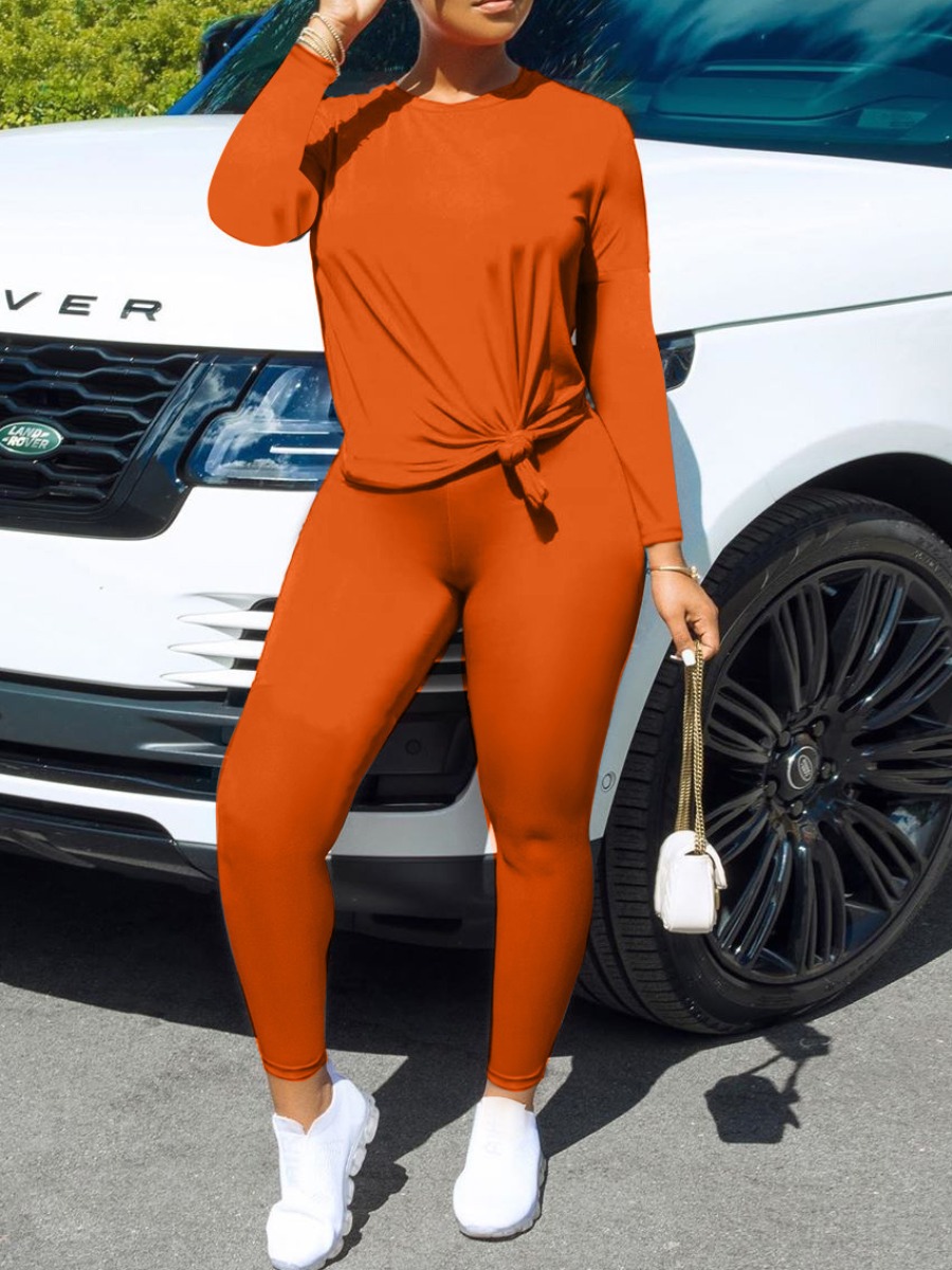 

lovely Casual V Neck Basic Skinny Jacinth Two Piece Pants Set
