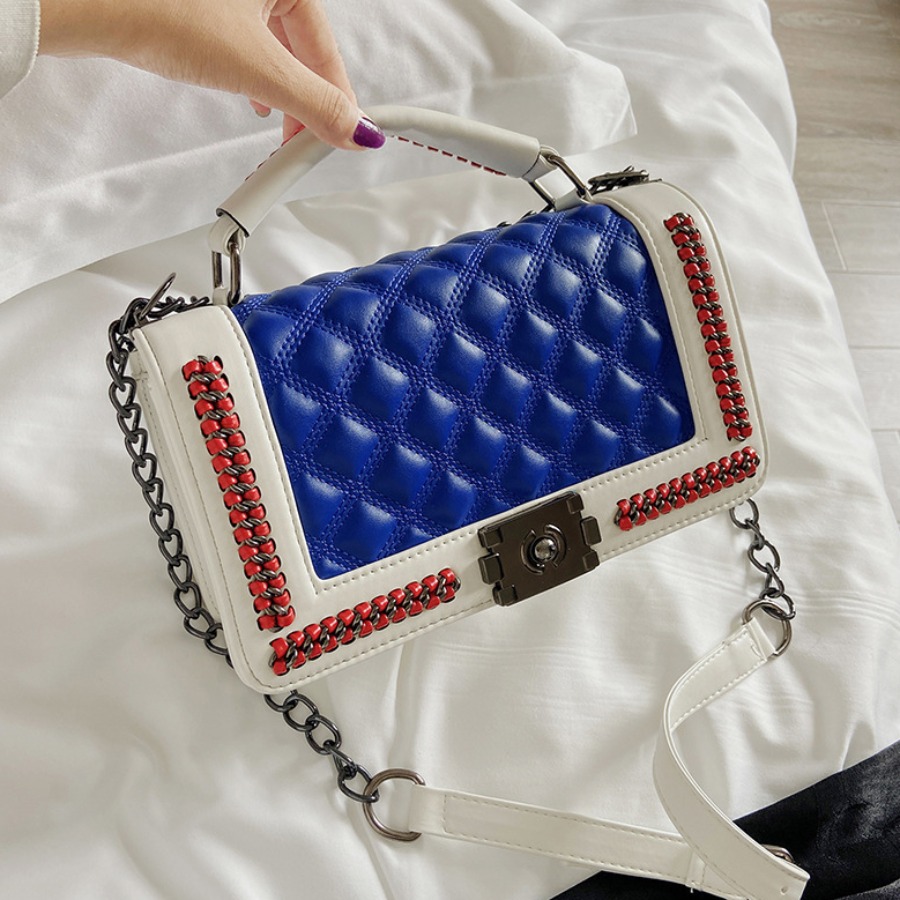 

lovely Chic Patchwork Blue Crossbody Bag