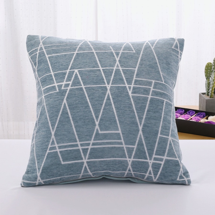 

lovely Cosy Print Blue Decorative Pillow Case