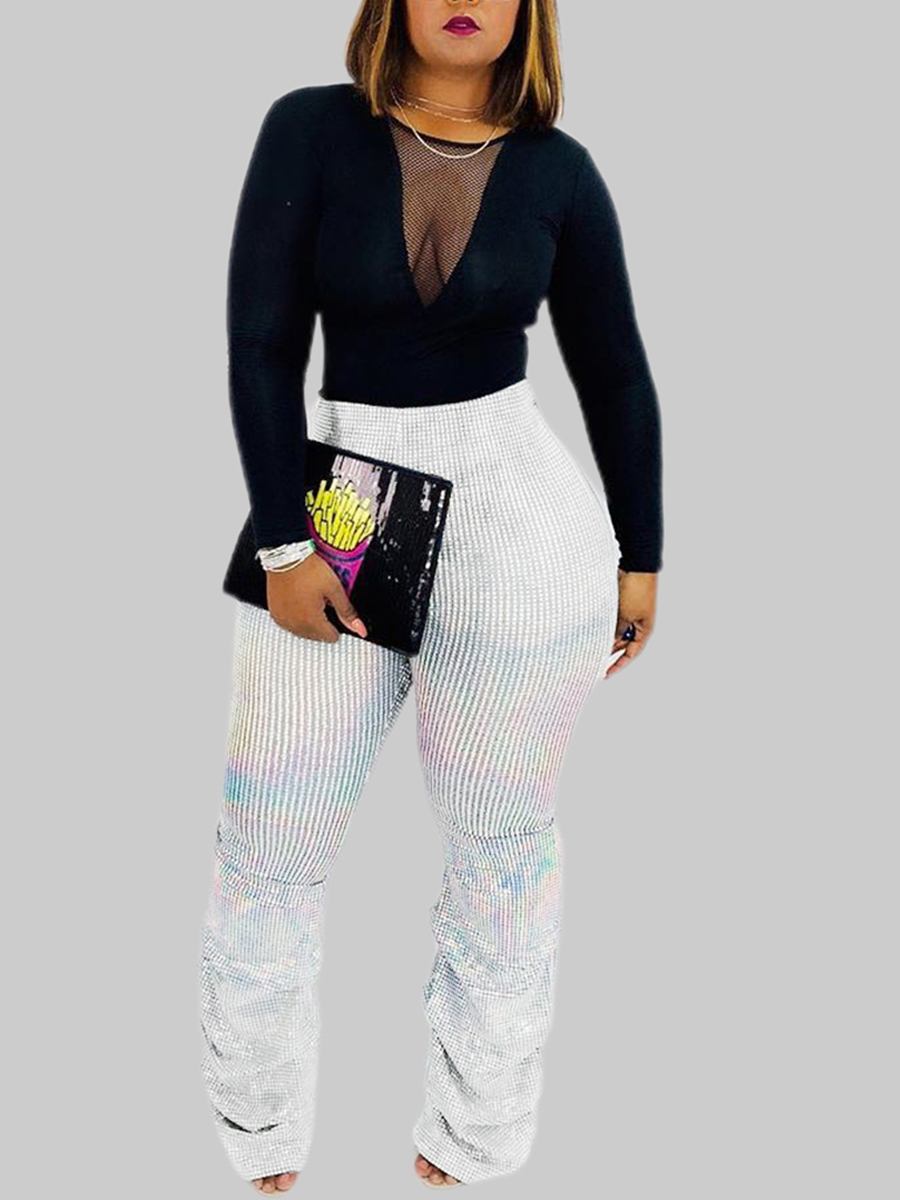 

Lovely Casual Fold Design Grey Pants