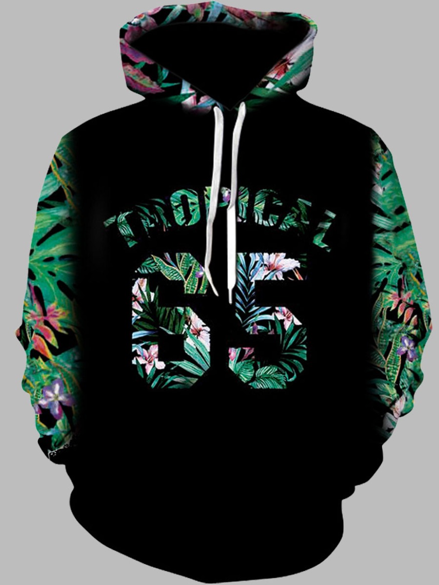 

lovely Leisure Hooded Collar Letter Print Patchwork Black Men Hoodie