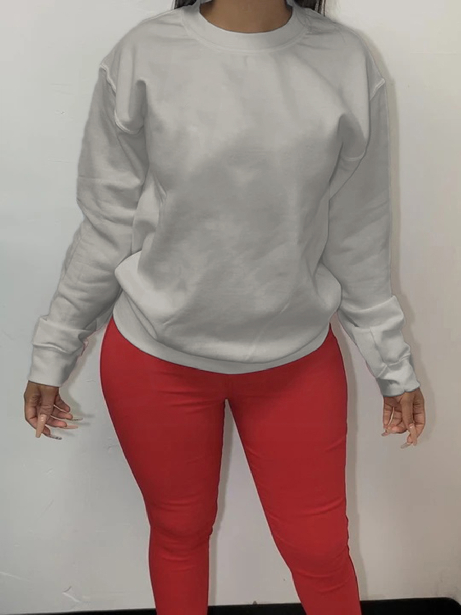 

Lovely Casual O Neck Basic Grey Hoodie