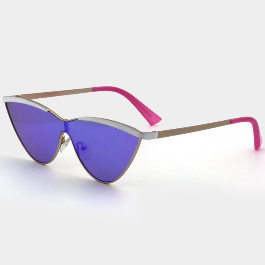 

lovely Chic Cat s Eye Frame Design Purple Sunglasses