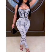 LW Letter Print Jumpsuit