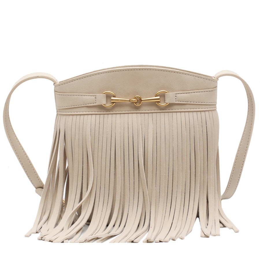 

lovely Trendy Tassel Design Khaki Crossbody Bag