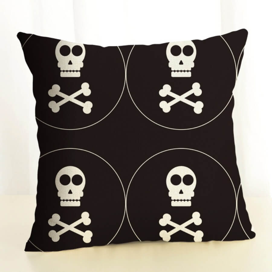 

Lovely Chic Print Pitch-black Decorative Pillow Case