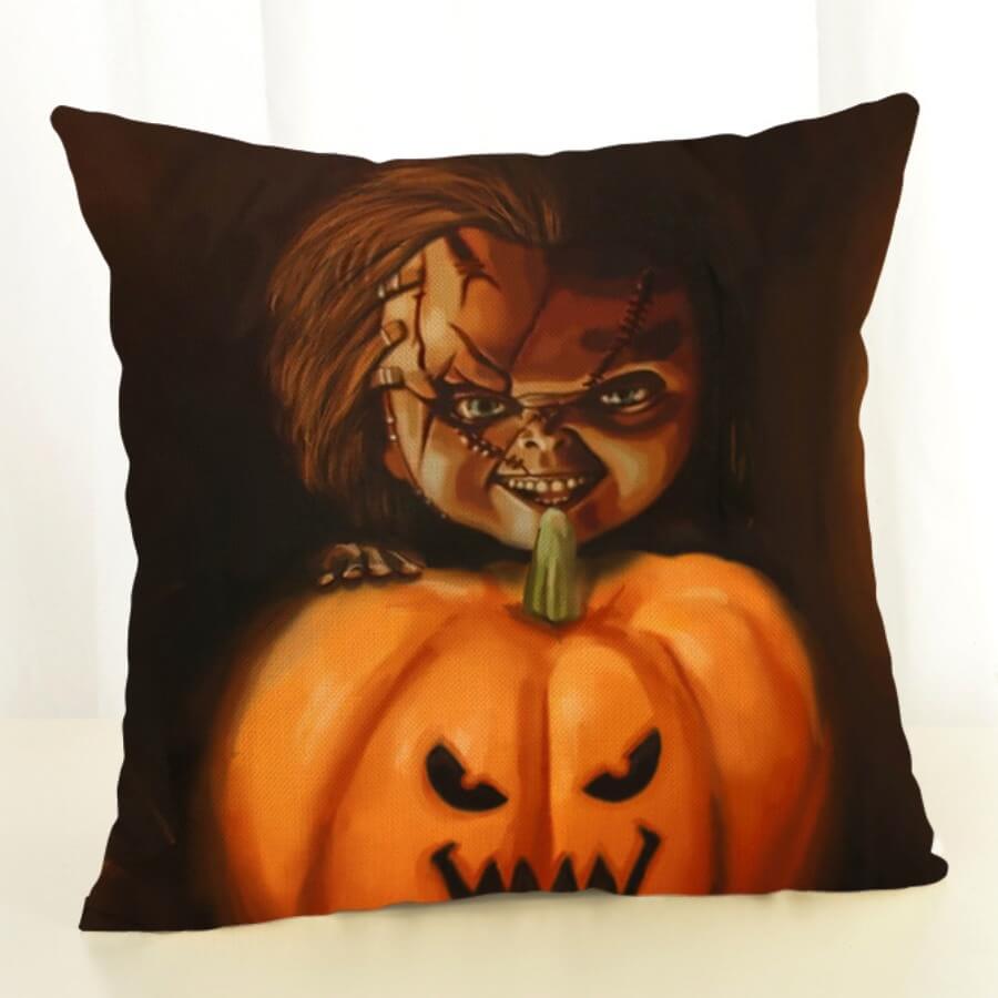 

Lovely Chic Print Orange Decorative Pillow Case