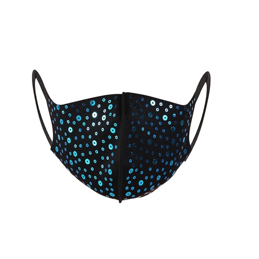 

Lovely Sequined Blue Face Mask