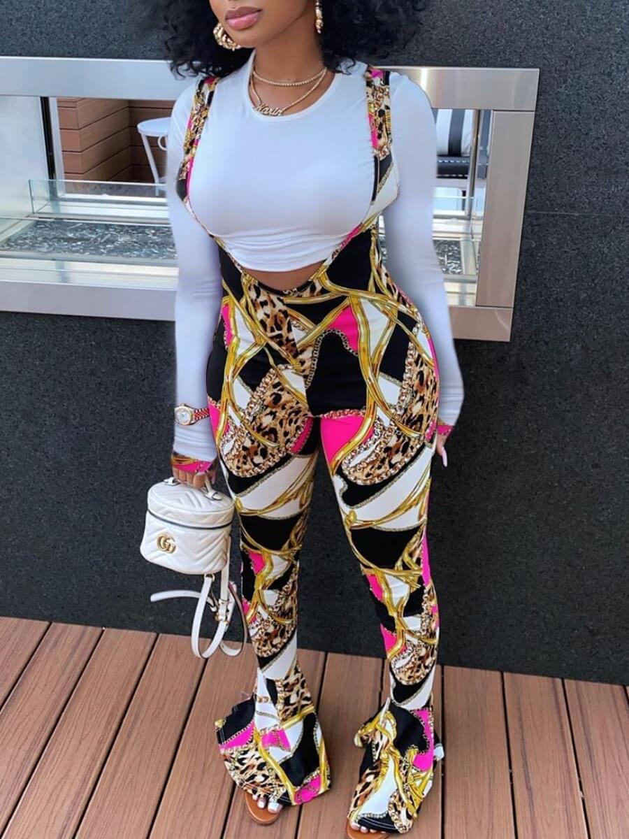 

Lovely Stylish Versace Print Multicolor One-piece Jumpsuit, Multi
