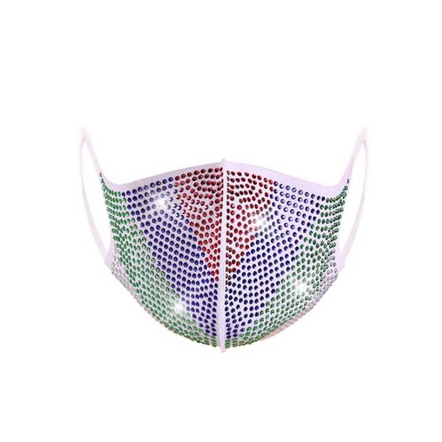 

Lovely Hot Drilling Decorative White Face Mask