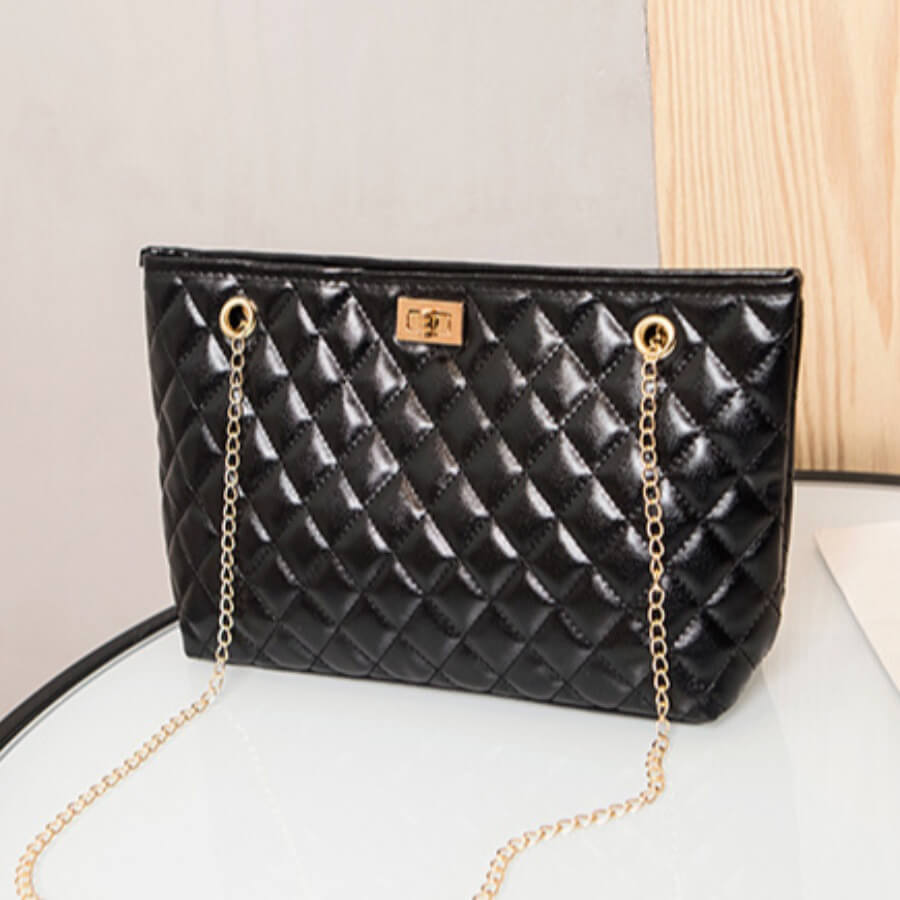 

LW Casual Chain Strap Black Crossbody Bag