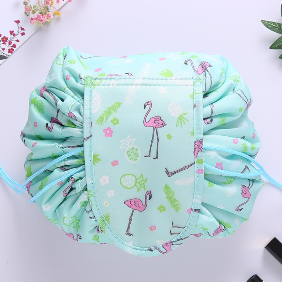 

lovely Trendy Fold Design Green Makeup Bag