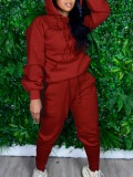 LW Drawstring Kangaroo Pocket Tracksuit Set