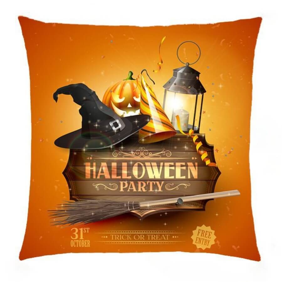 

Lovely Trendy Print Orange Yellow Decorative Pillow Case