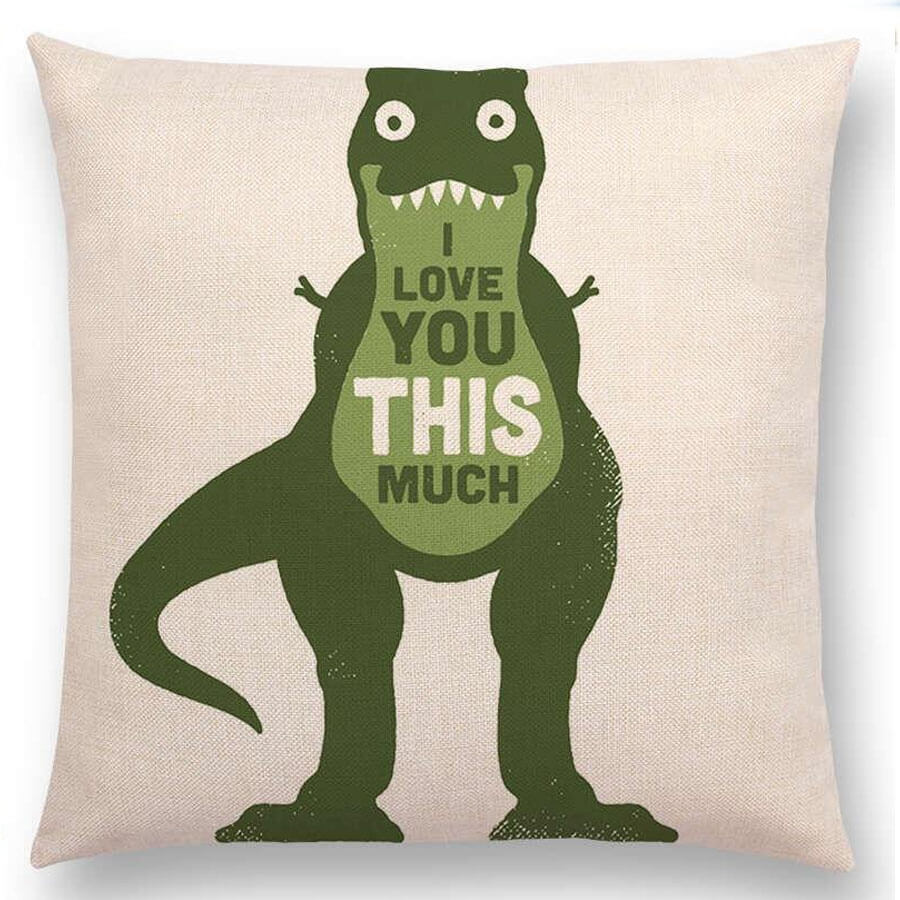 

Lovely Chic Cartoon Print Green Decorative Pillow Case