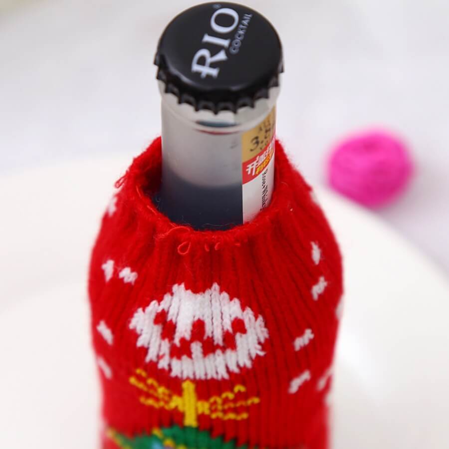 

Lovely Sweet Print Red Decorative Wine Bag