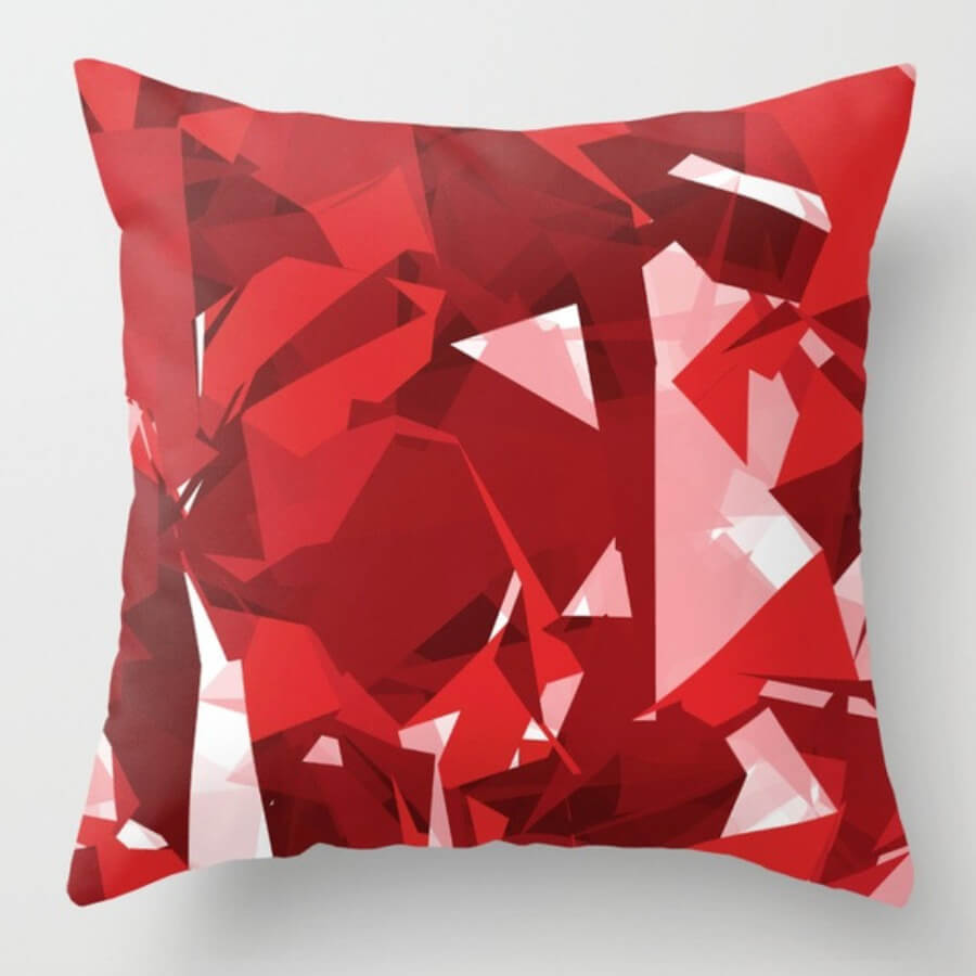 

Lovely Stylish Print Red Decorative Pillow Case