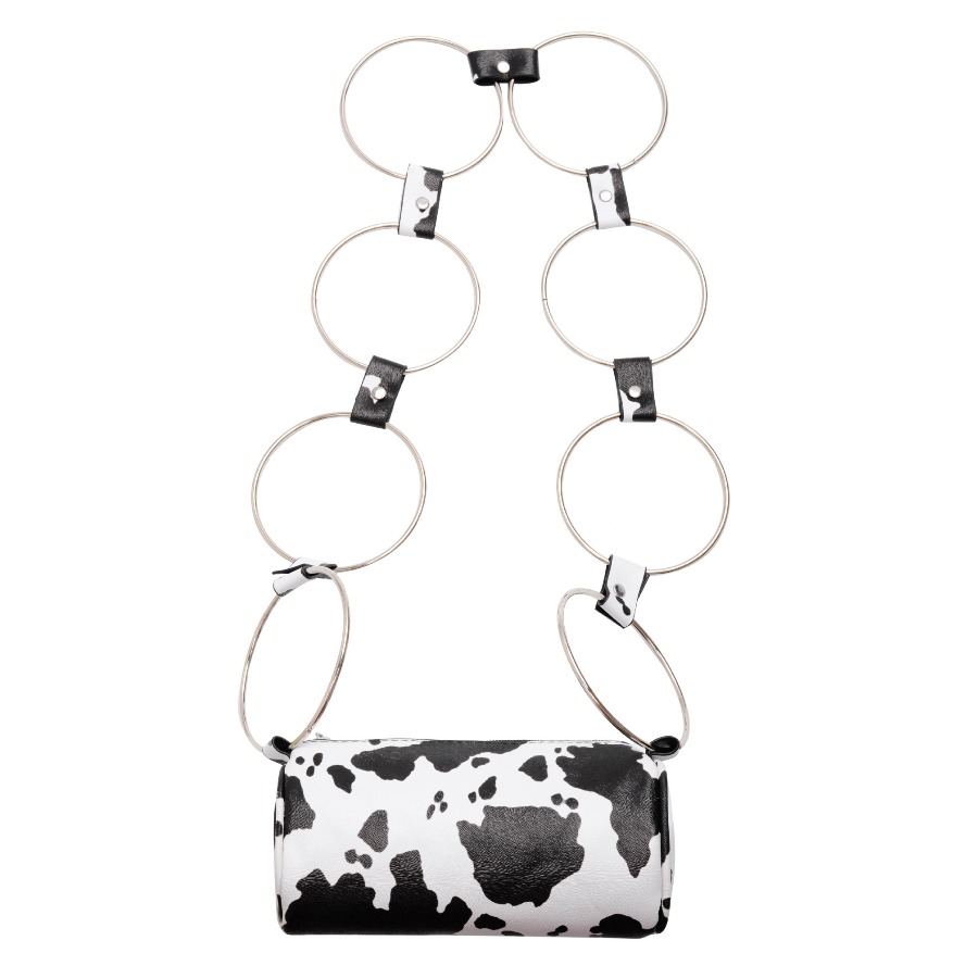 

Lovely Trendy Print Chain Strap White Crossbody Bag