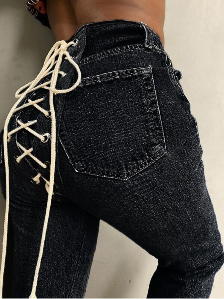 

Lovely Street Bandage Design Black Jeans
