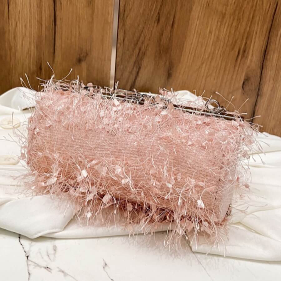 

Lovely Chic Tassel Design Pink Crossbody Bag