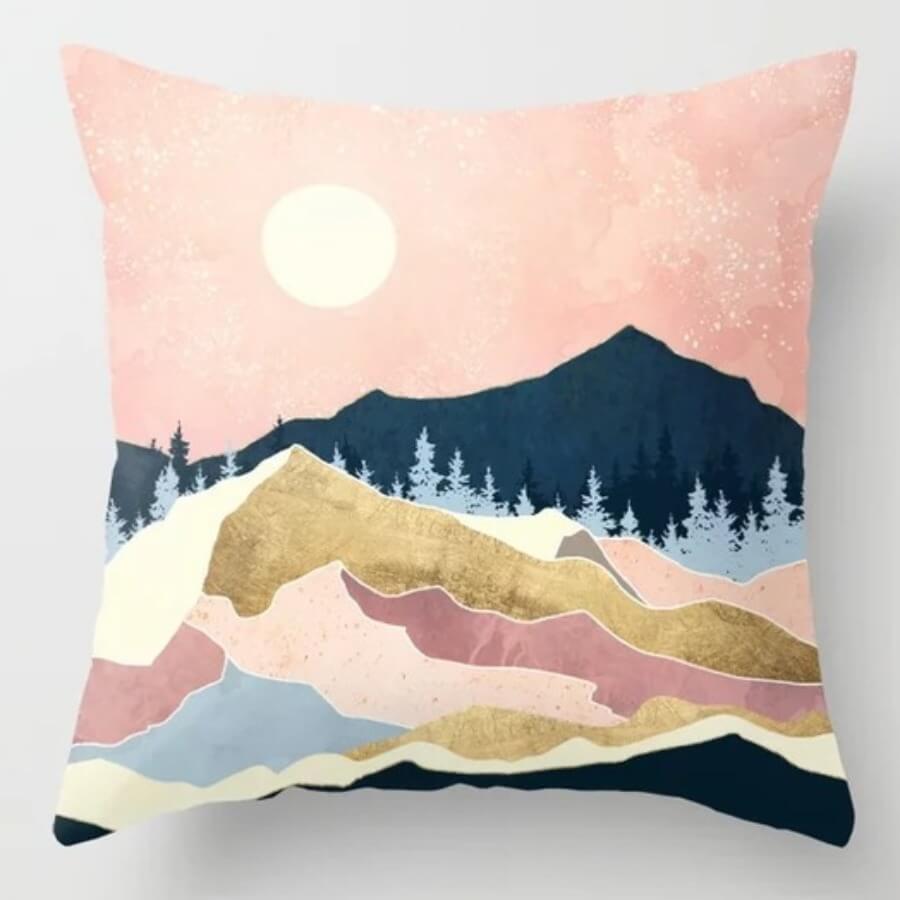 

Lovely Chic Print Pink Decorative Pillow Case