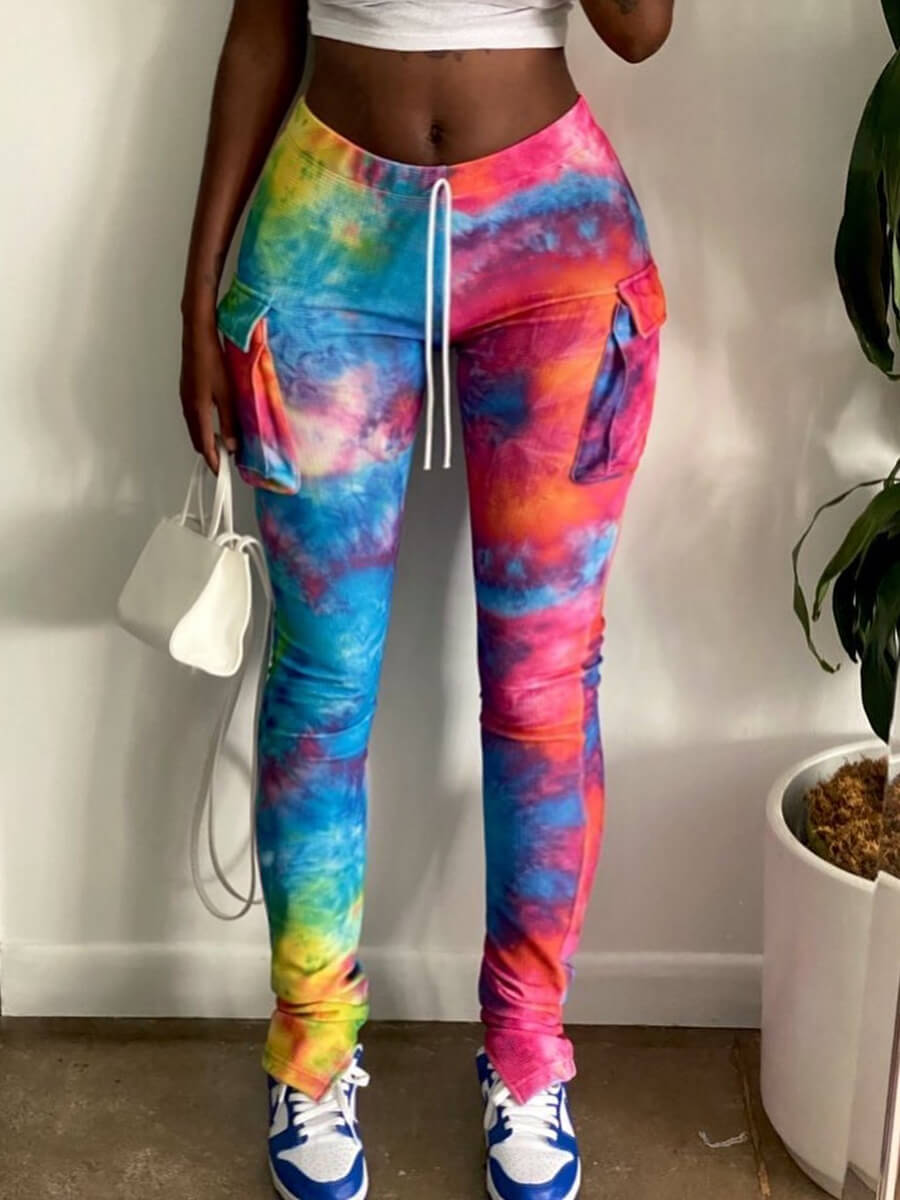 

Lovely Stylish Tie-dye Multicolor Pants, Multi