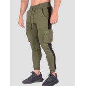 lovely Casual Pocket Patched Army Green Men Pants