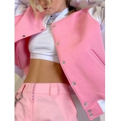 lovely Chic Patchwork Pink Jacket