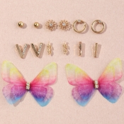 lovely Stylish Butterfly Gold Earring
