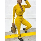 lovely Street Zipper Design Patchwork Yellow Two P