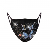 Lovely Butterfly Blue Face Mask
