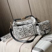 lovely Casual Print White Messenger Bag