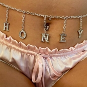 lovely Sexy Letter Silver Body Chain