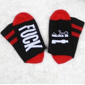 lovely Chic Print Red Socks(One Side Print)