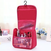 lovely Leisure Zipper Design Rose Red Makeup Bag