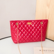 LW Casual Chain Strap Red Crossbody Bag