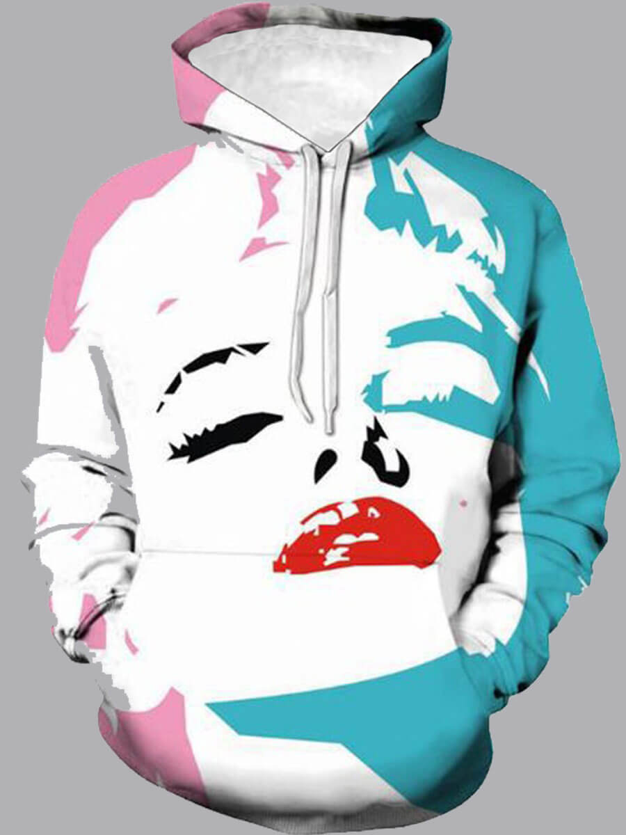 

Lovely Casual Graffiti Print Hoodies, Multi