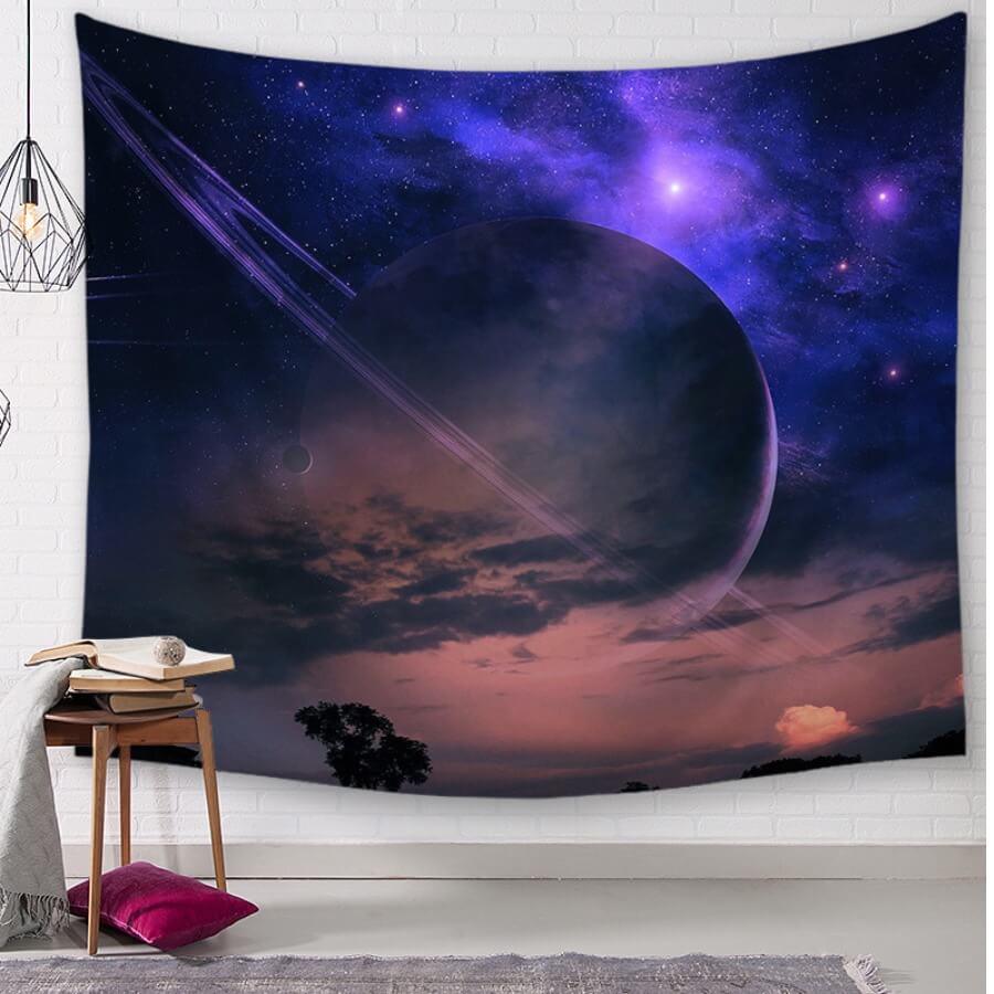 

Lovely Chic Starry Sky Print Purple Table Linens