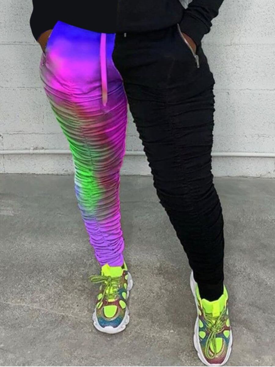 purple plus size pants