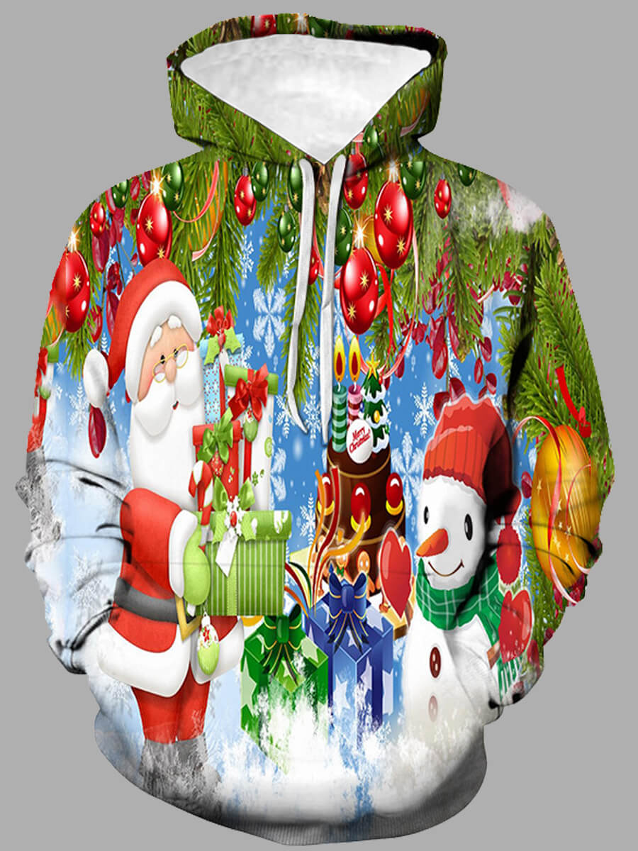 

Lovely Stylish Hooded Collar Print Multicolor Men Hoodie, Multi