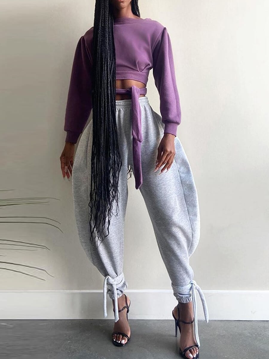 

Lovely Street Loose Grey Pants