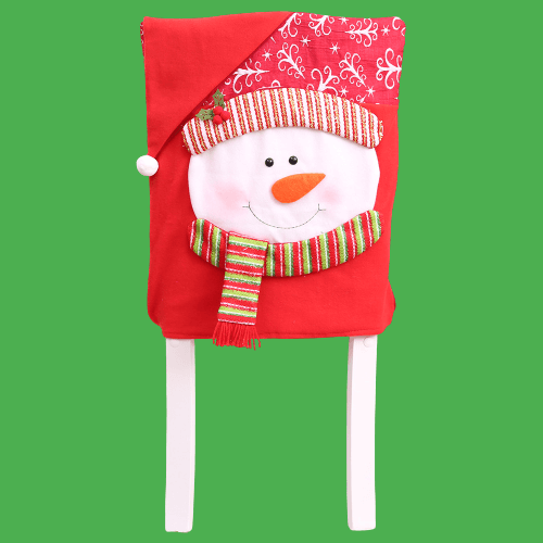 

Lovely Christmas Print White Chair Cover