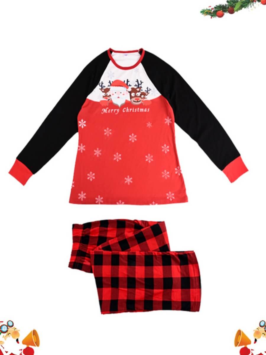 

Lovely Casual O Neck Print Red Sleepwear